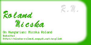 roland micska business card